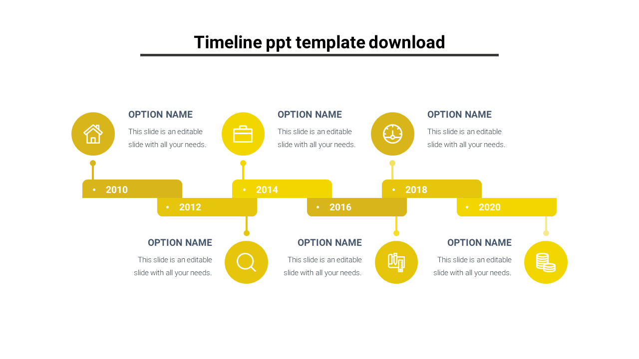 Free - Leave an Everlasting Timeline PPT Template Download